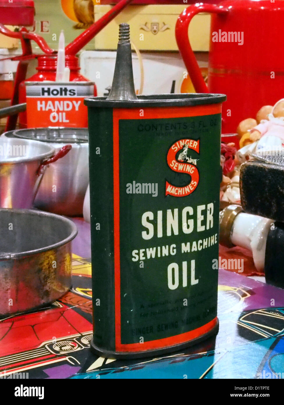 Household products, Singer sewing machine oil Stock Photo Alamy