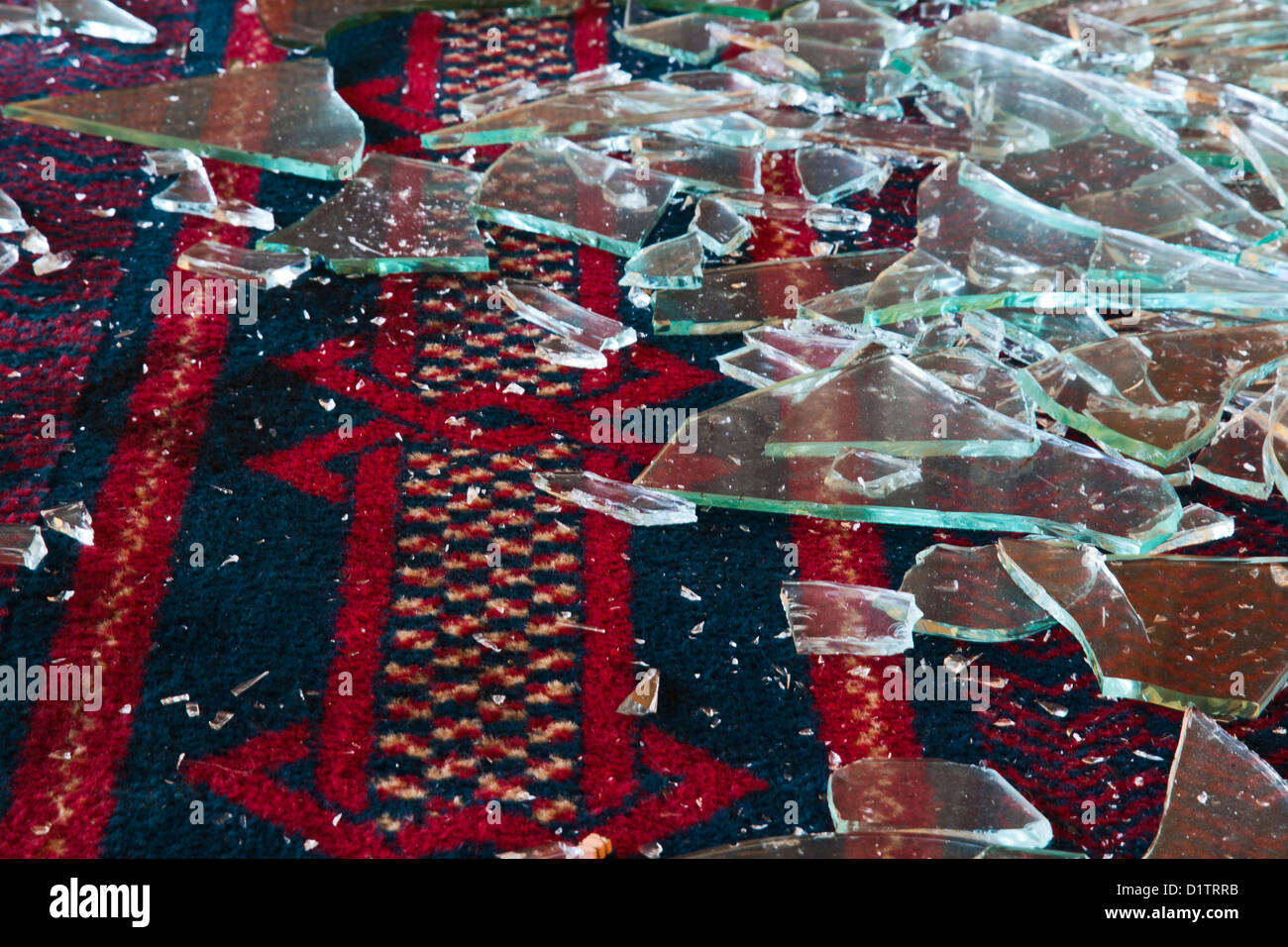 Broken Glass On Carpet