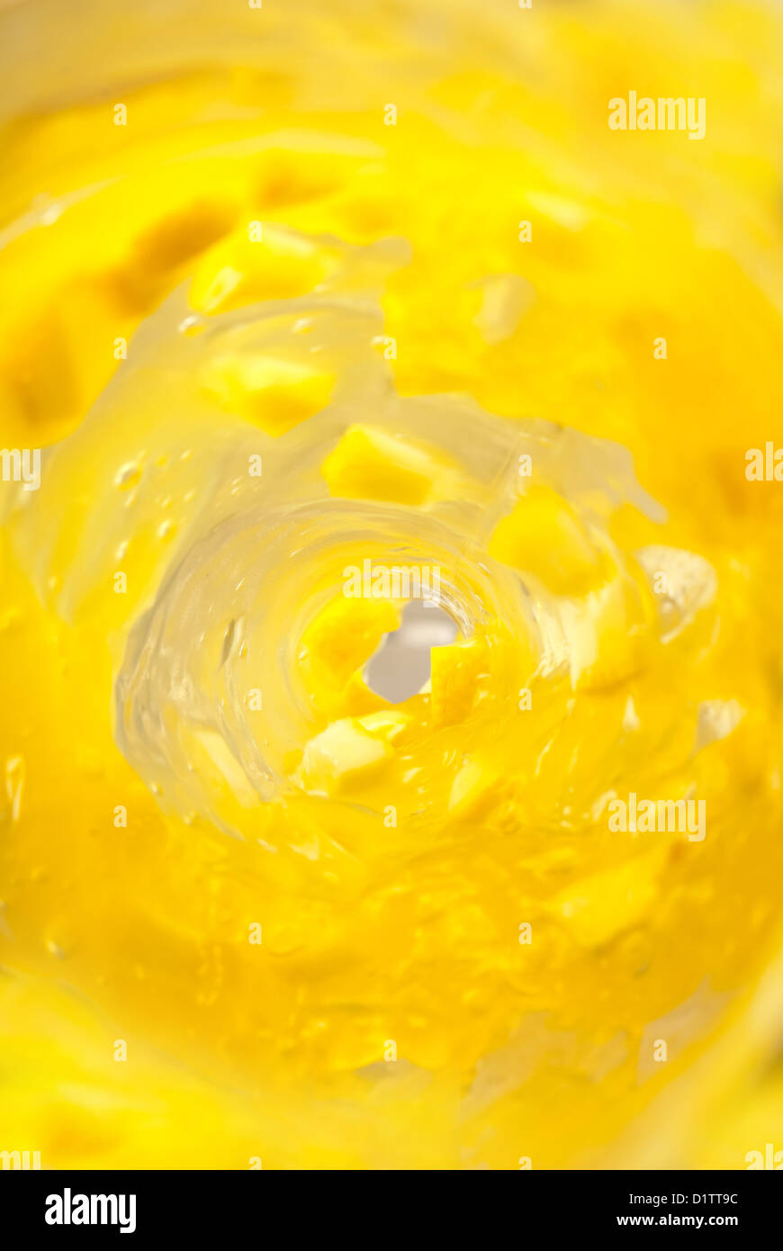 Centrifugal force on a lemon juice in a bottle Stock Photo Alamy