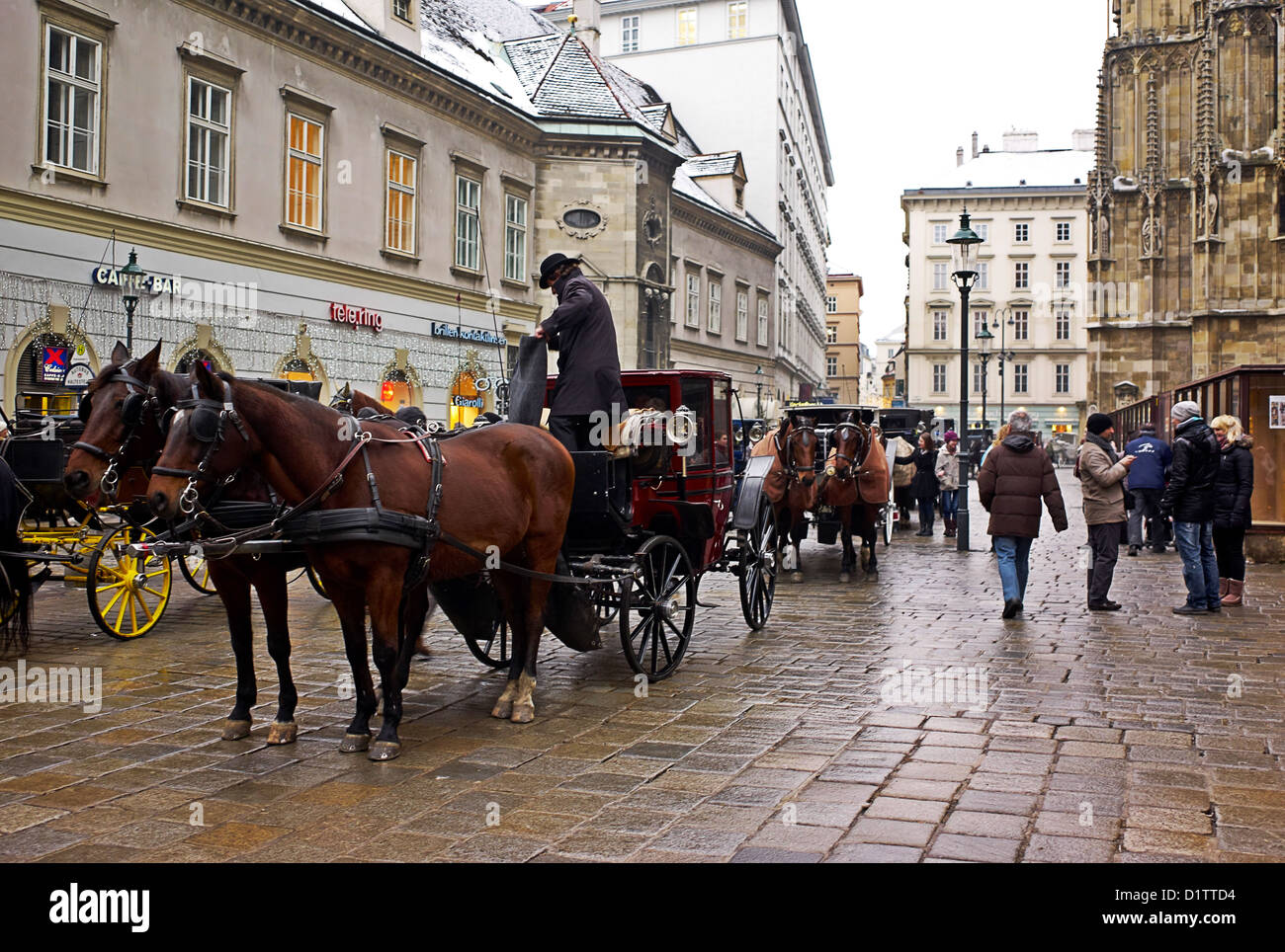 Austria carriage horse snow hi-res stock photography and images - Alamy