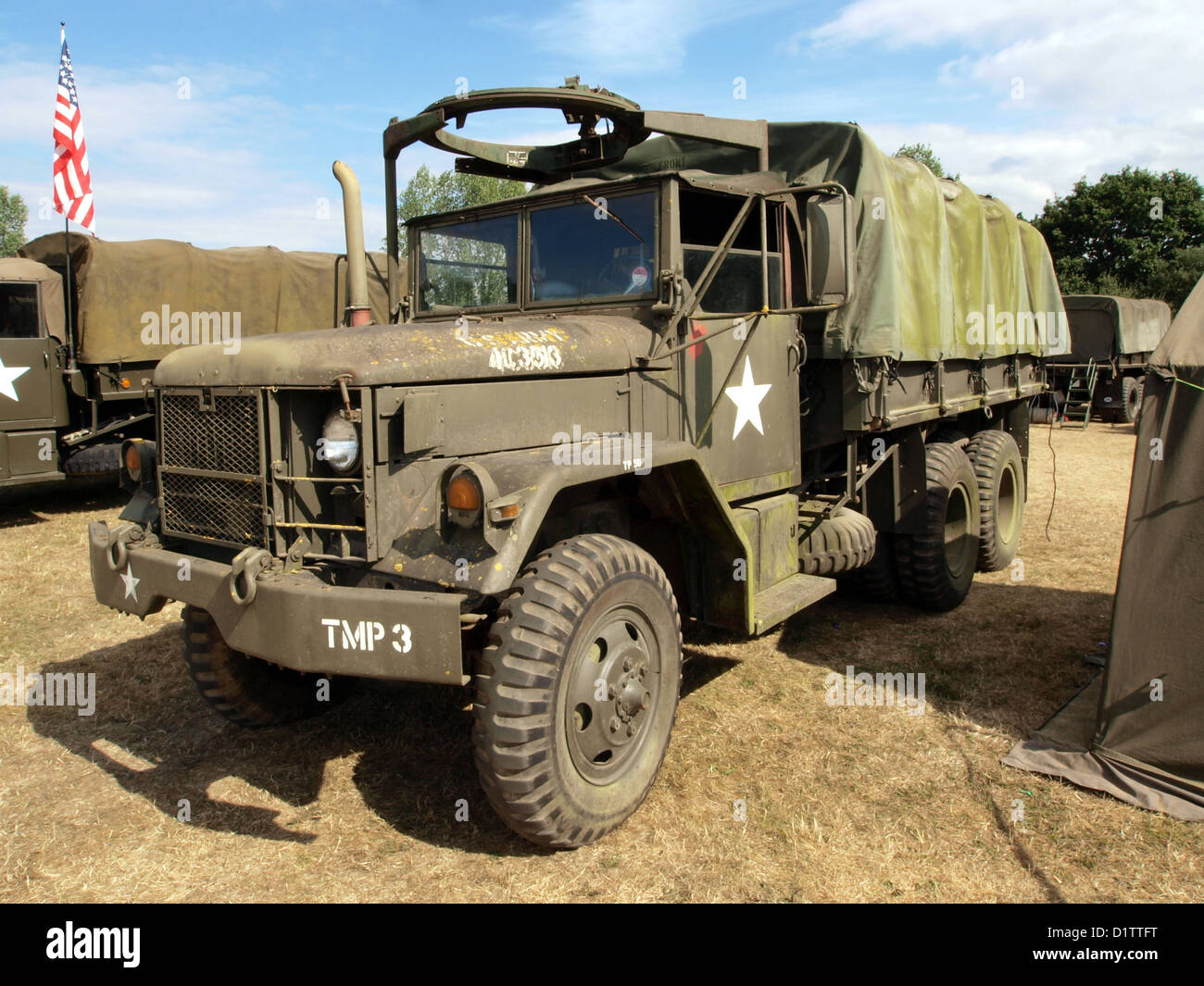 War and Peace Show....REO, Kaiser, AM General M35A2 Deuce and a Half 6×6 Military Truck Stock Photo
