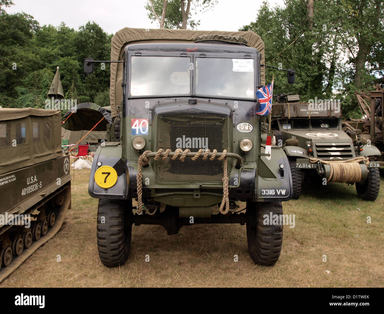 War and Peace Show....Bedford QL truck Stock Photo