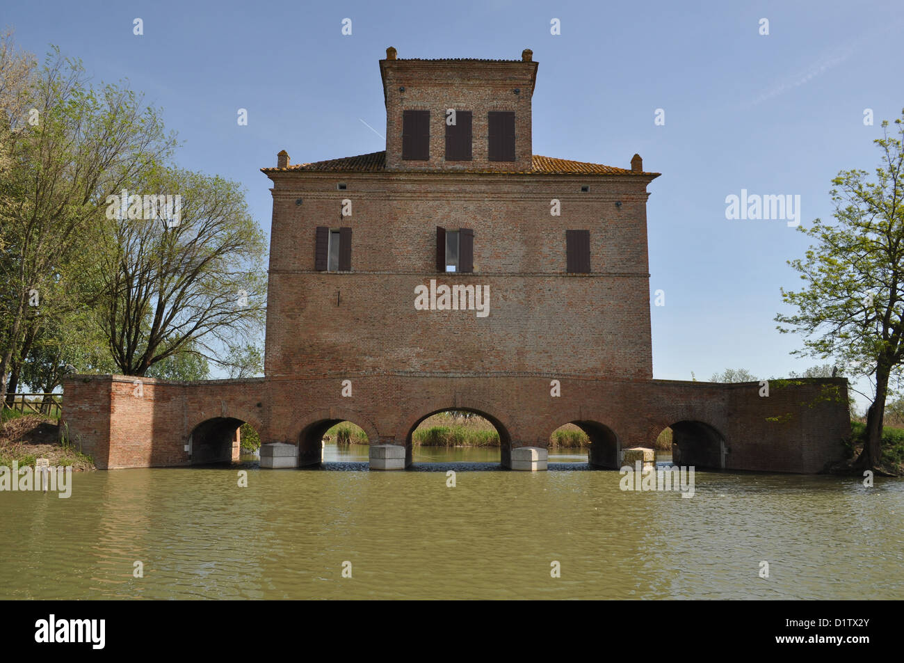 Po River Delta (Italy), Torre Abate Stock Photo