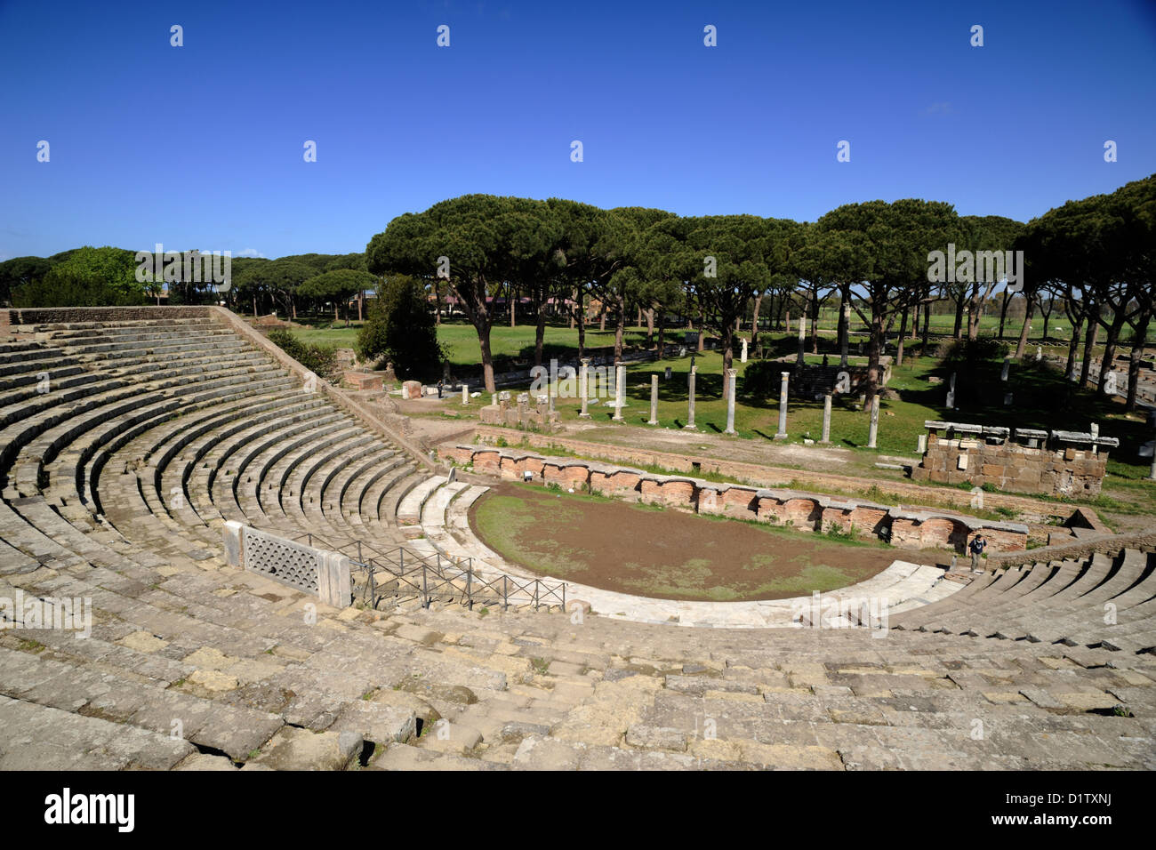 italy, rome, ostia antica, roman theatre Stock Photo