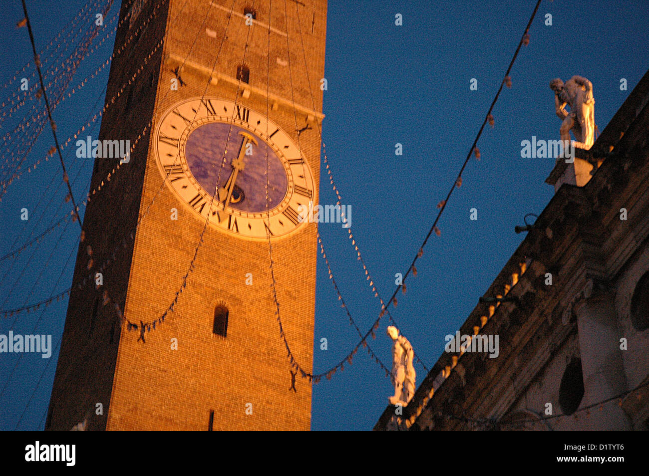 Vicenza (Italy), Torre Bissara, in Piazza dei Signori Stock Photo