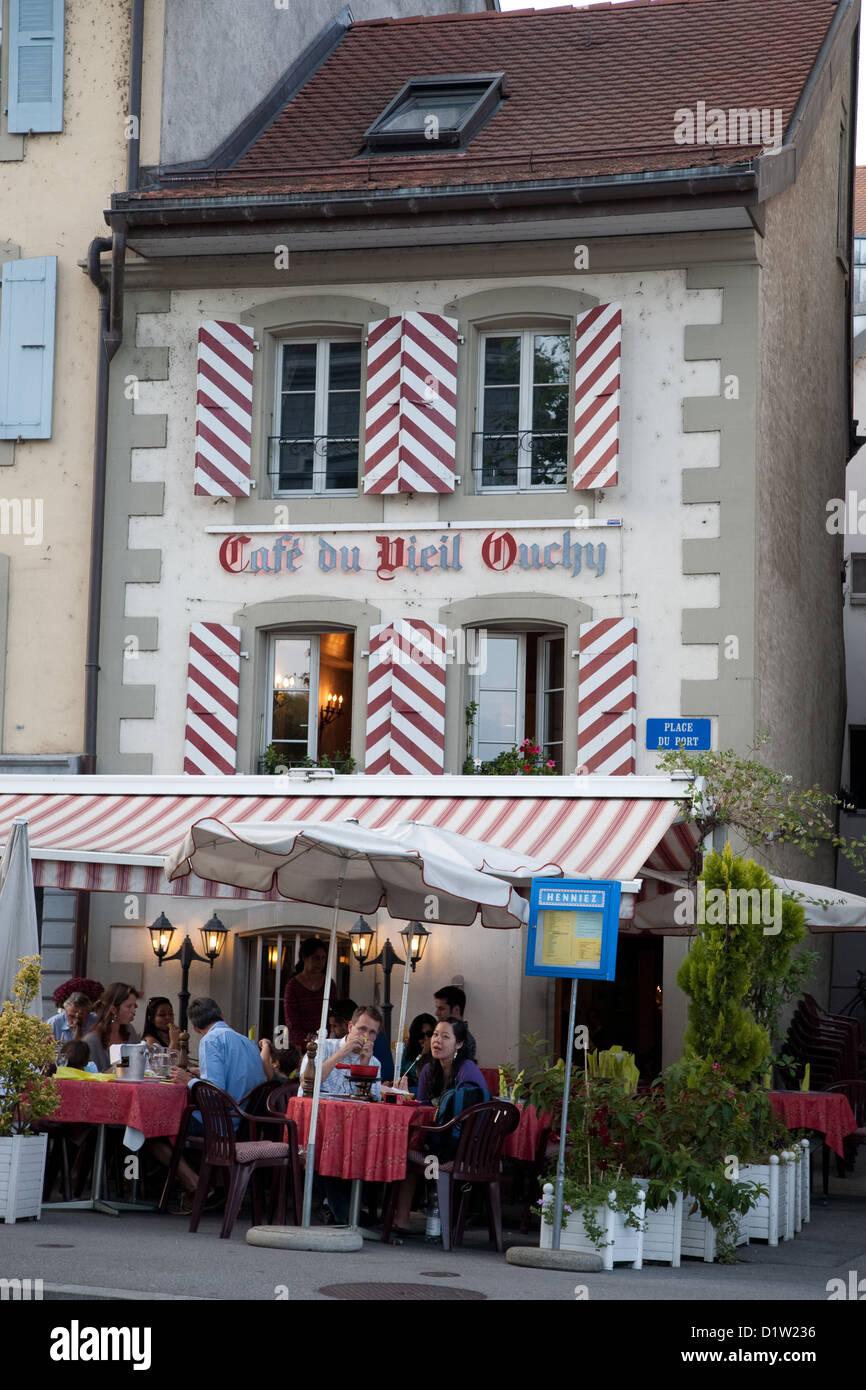 Vieil Ouchy Cafe; Lausanne; Switzerland; Europe Stock Photo