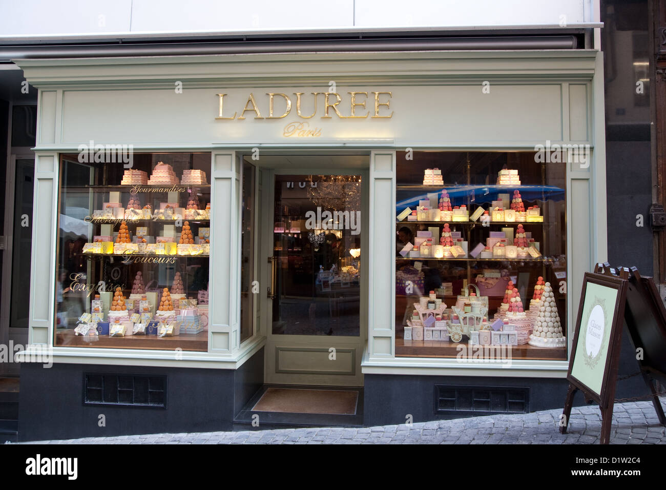 Laduree Confectionery Shop; Lausanne; Switzerland; Europe Stock Photo