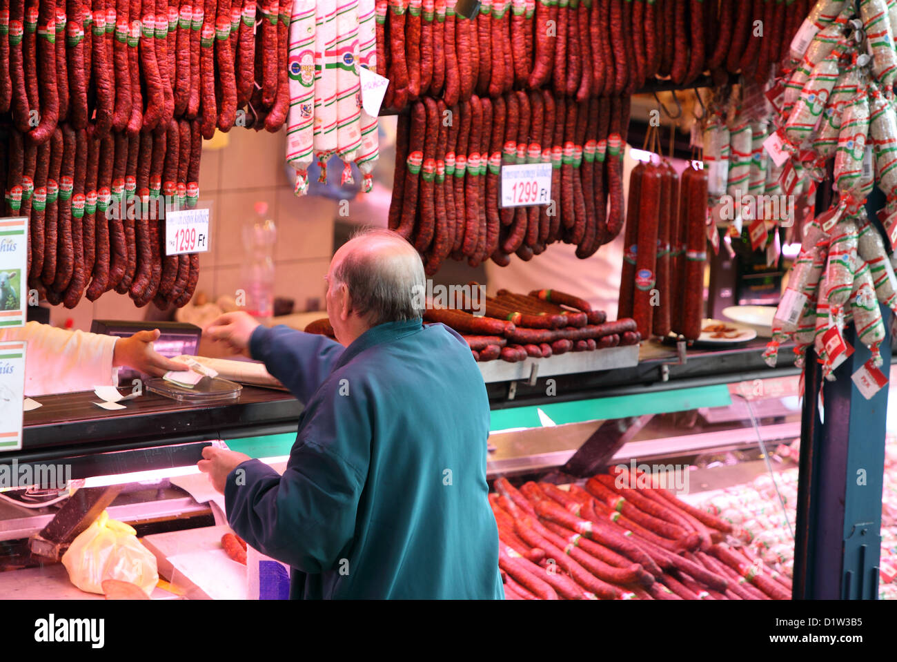 Butcher market hall budapest hungary hi-res stock photography and ...