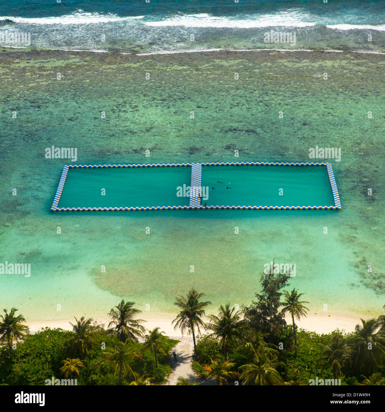 Natural Pool, Male, Maldives Stock Photo
