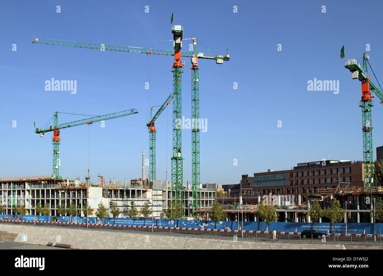 Berlin, Germany, at the construction site of the new Federal Ministry of Education and Research Stock Photo