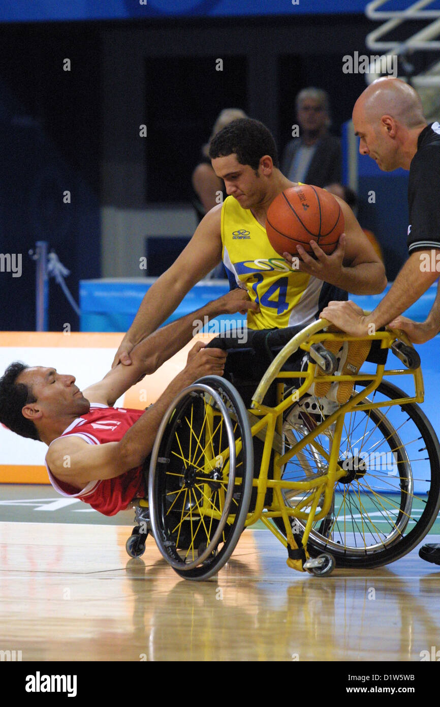 Wheelchair basketball Brazil v Iran, Athens Paralympic Games 2004