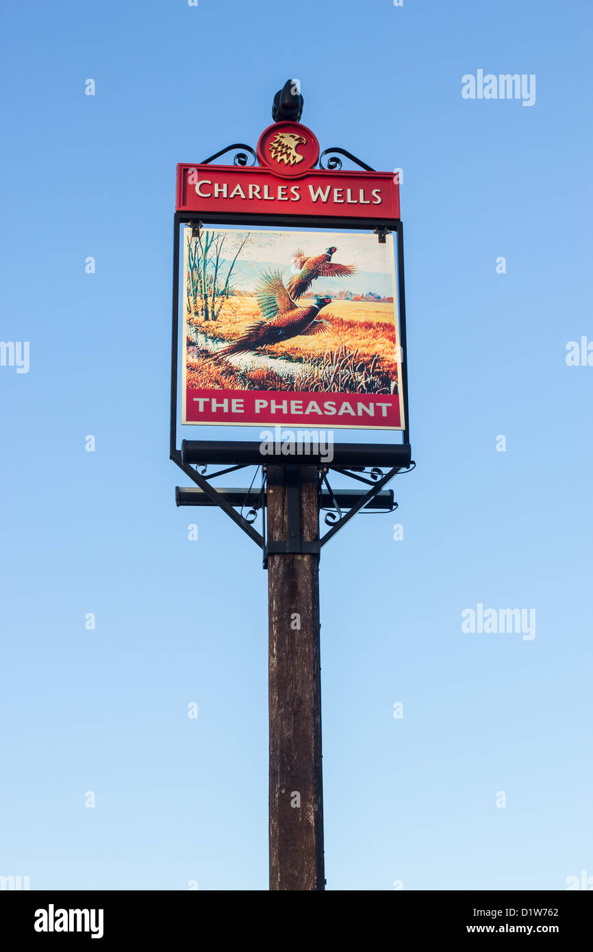 The Pheasant pub sign Stock Photo