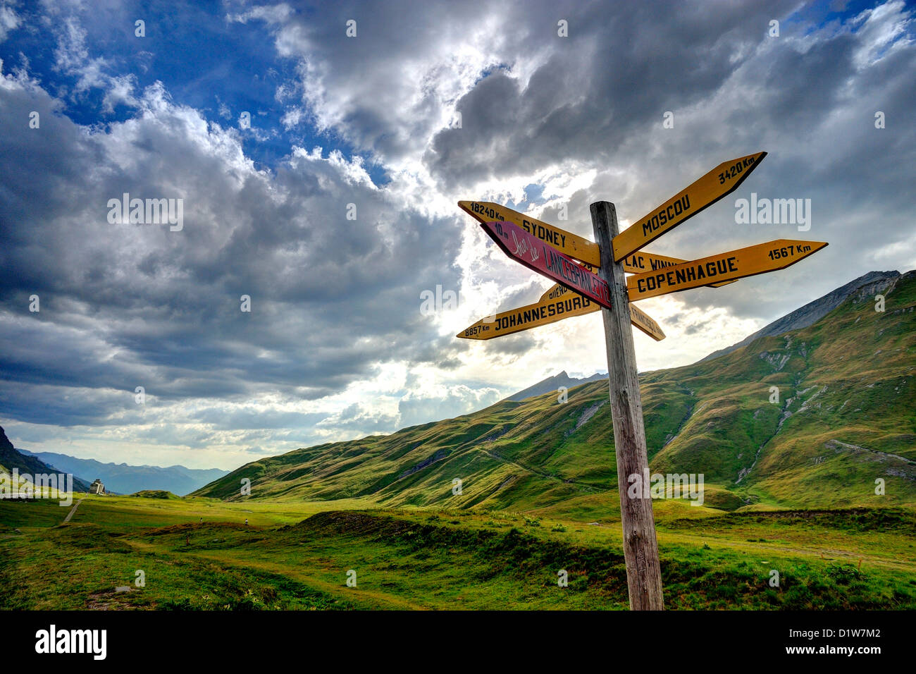 Col du Petit Saint Bernard Stock Photo