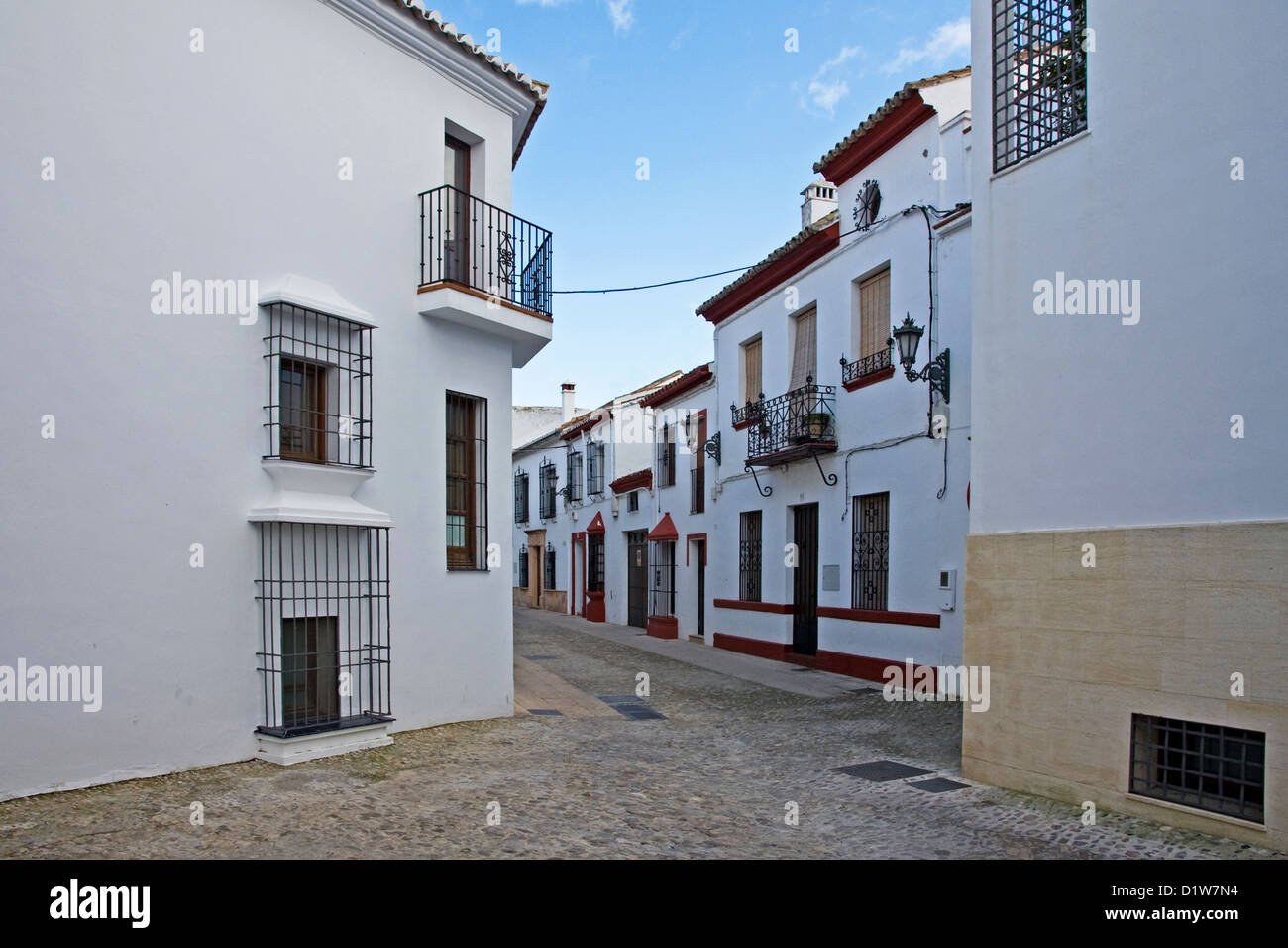 Back street in old town of Ronda, Andalucia, Spain Stock Photo Alamy