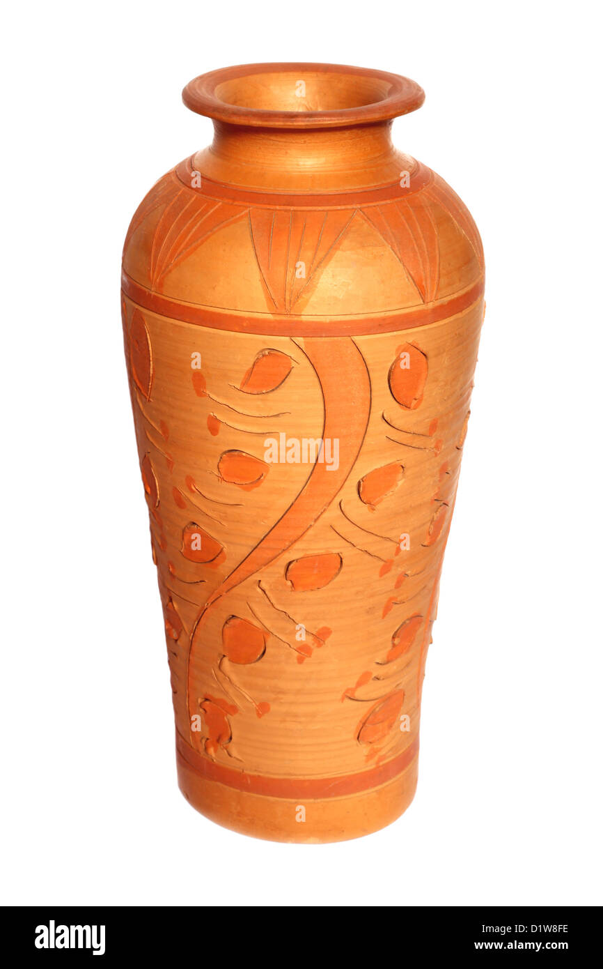 Clay pottery used as flower vase Stock Photo Alamy