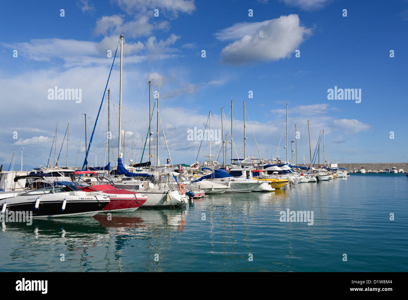 Spain, Andalucia Fuengirola. The yacht club harbour Stock Photo Alamy