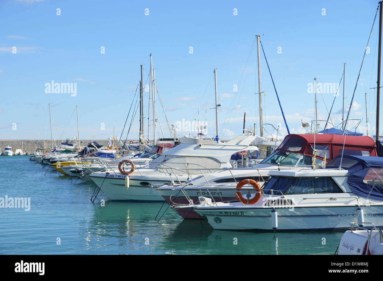 Spain, Andalucia Fuengirola. The yacht club harbour Stock Photo Alamy
