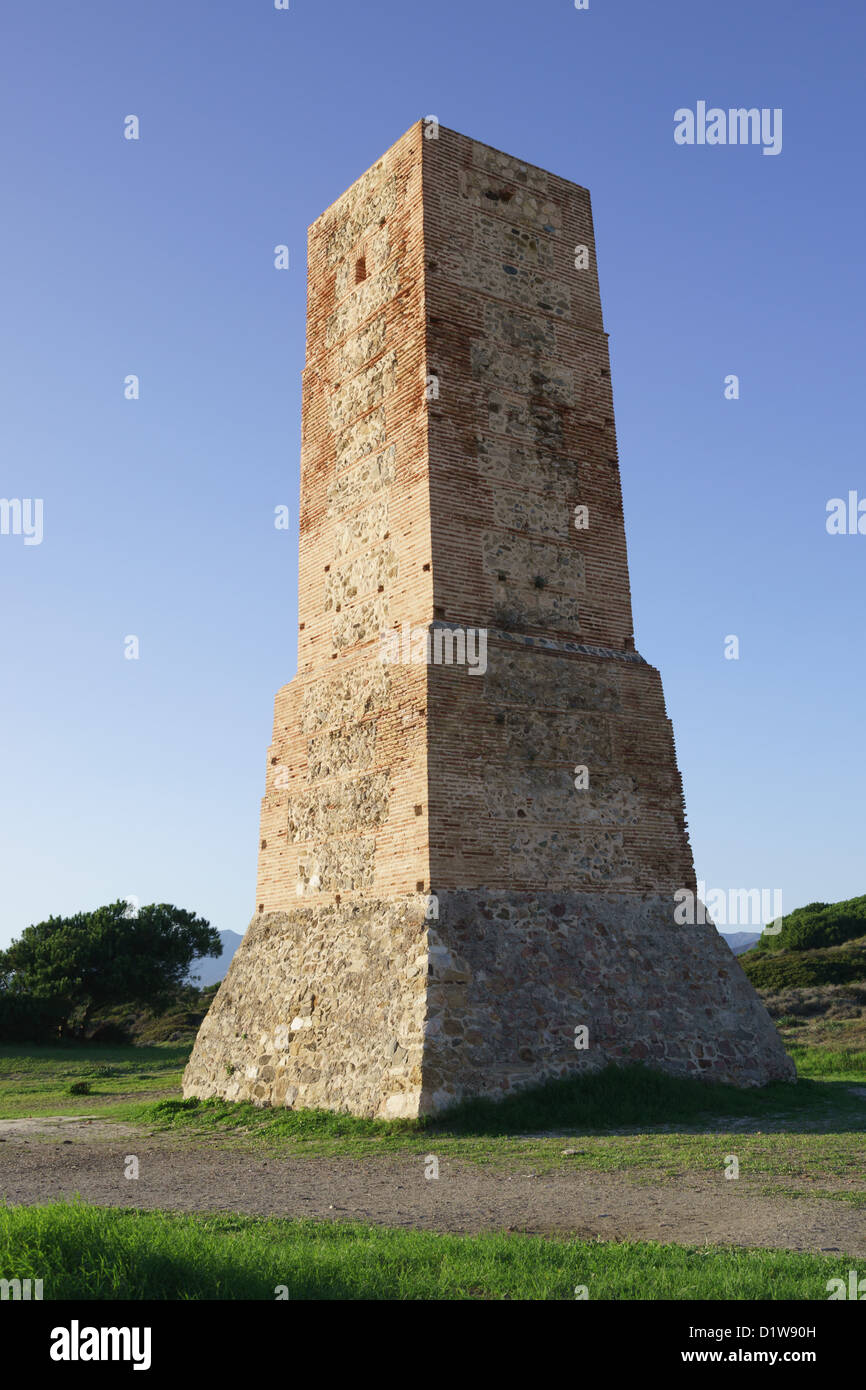 Spain, Andalucia - Torre de Ladrones, Artola-Cabopino Beach and nature reserve, near Marbella. Stock Photo