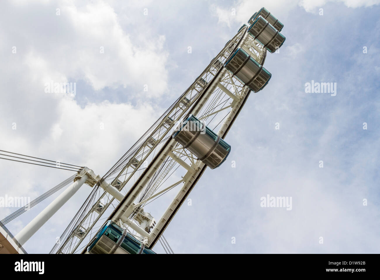 Singapore Flyer is the largest observation wheel in the world. Stock Photo