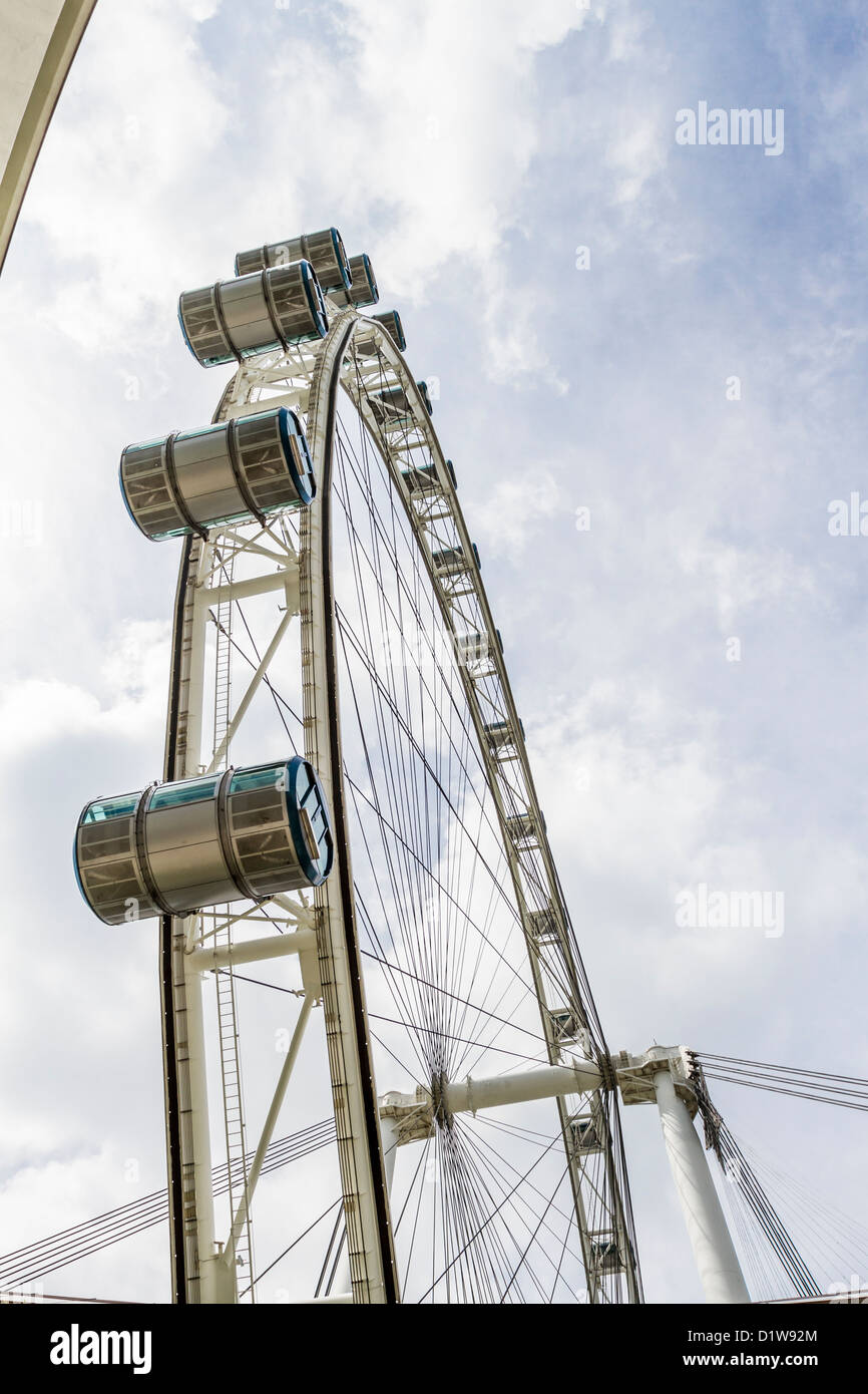 Singapore Flyer is the largest observation wheel in the world. Stock Photo
