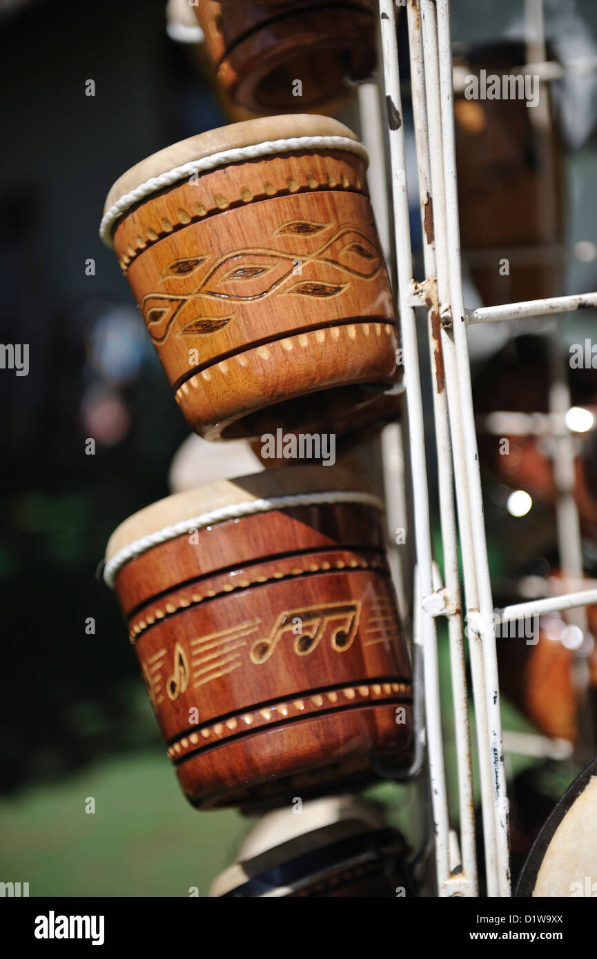 Traditional musical instruments on shop display, Cuba Stock Photo Alamy