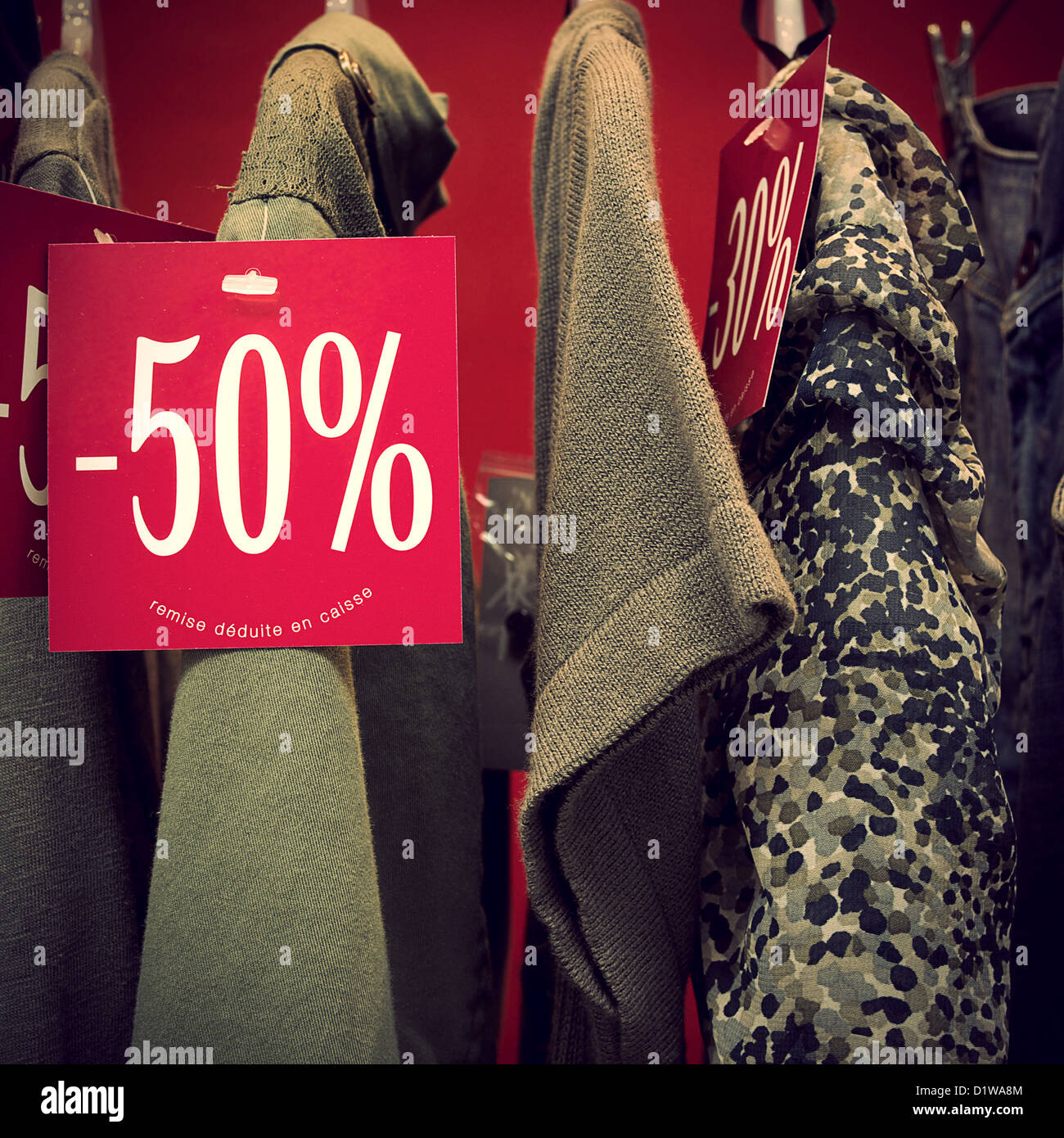 clothes on sale with price tag Stock Photo Alamy