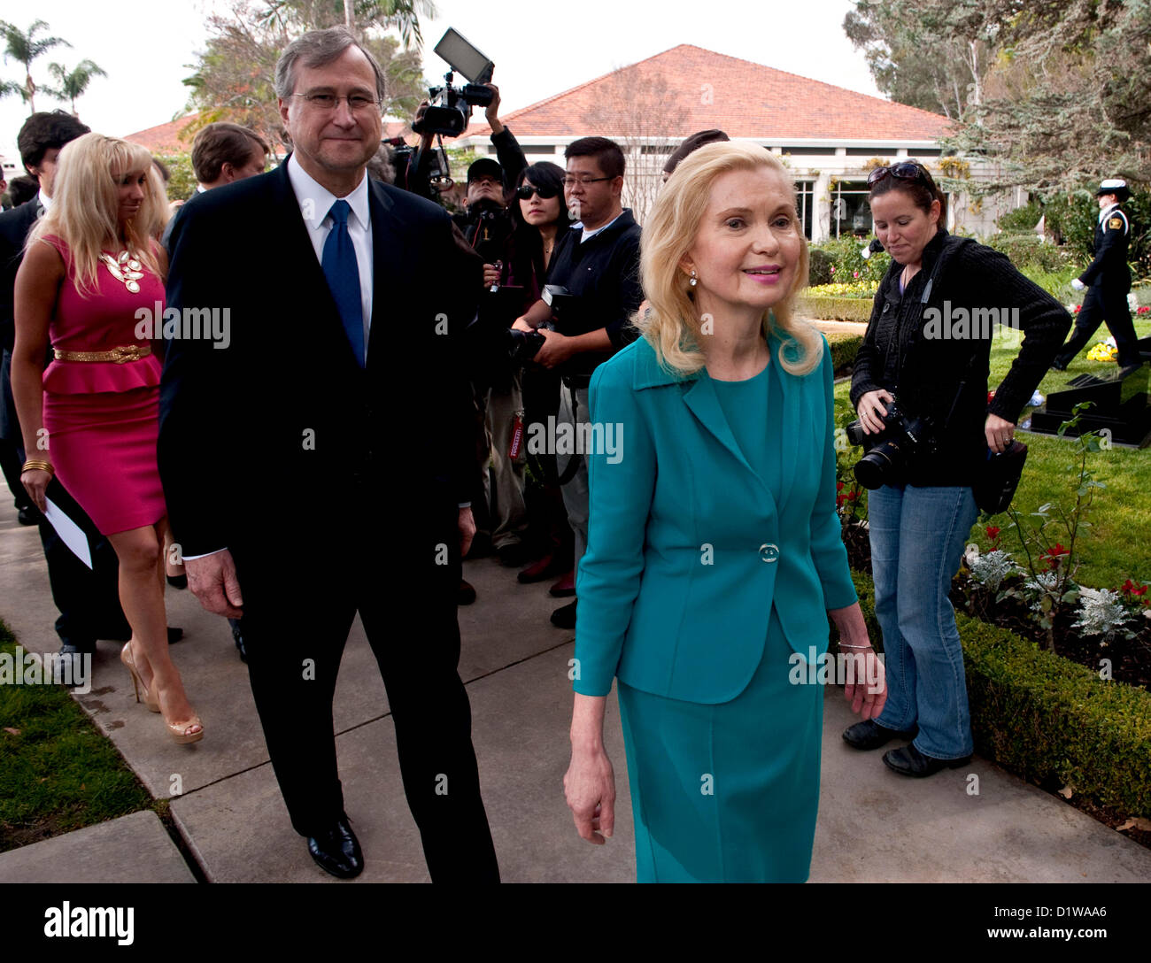 Jan. 06, 2013 - Yorba Linda, California, U.S. - TRICIA NIXON COX and ...