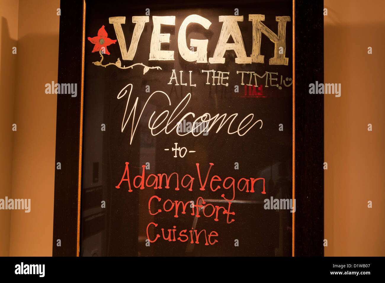 Vegan restaurant sign hi-res stock photography and images - Alamy