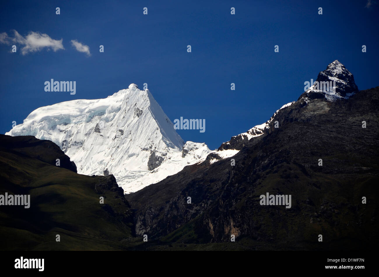 Yanapaccha A view of Yannapacha peak in the Cordillera Blanca, taken from Huaraz ...