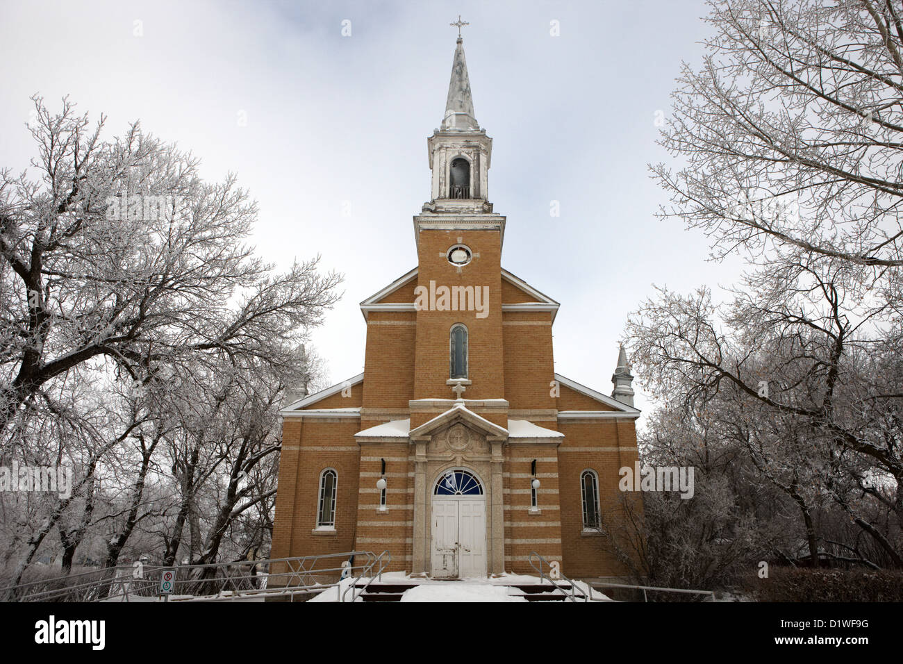 former st josephs catholic church in Forget Saskatchewan Canada Stock Photo