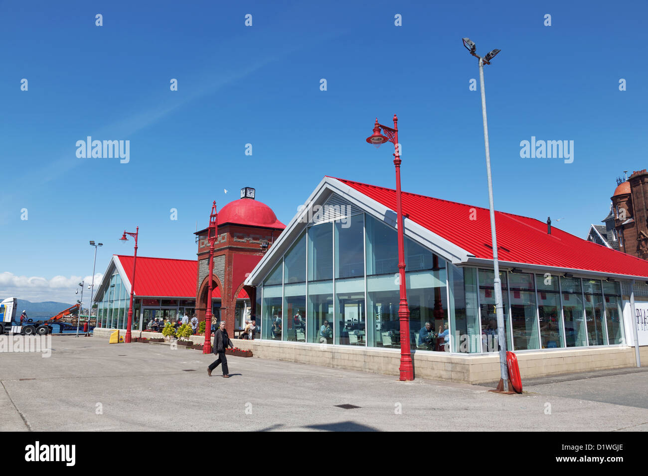 Eeusk Fish Restaurant on the North Pier of Oban in Argyll Scotland