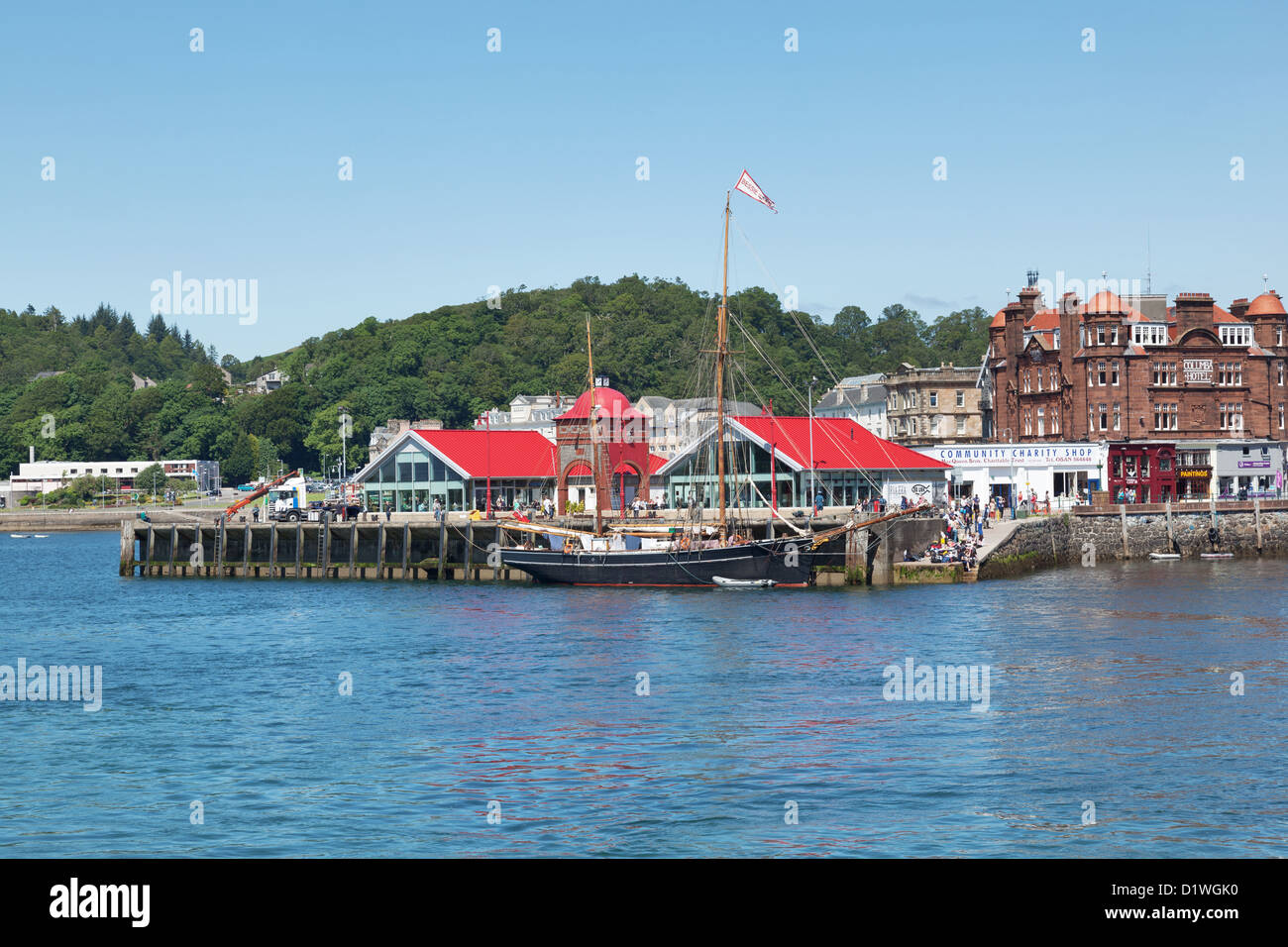 Eeusk Fish Restaurant on the North Pier of Oban in Argyll Scotland