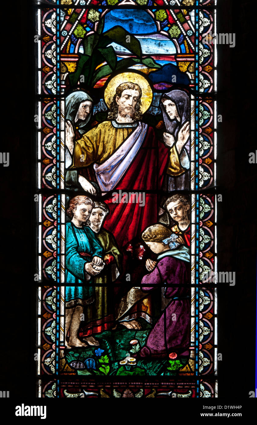 Stained glass in St Peter and St James Church, Brackley