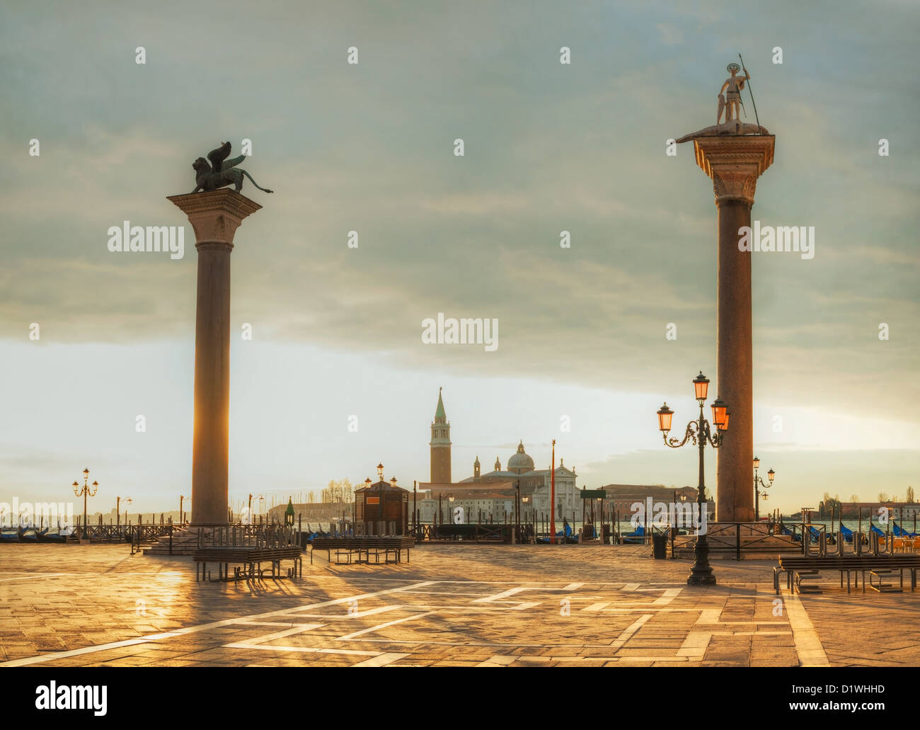 San Marco square in Venice, Italy early in the morning Stock Photo