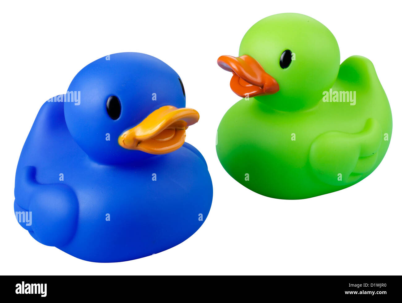 CUT OUT OF TWO RUBBER DUCKS Stock Photo Alamy