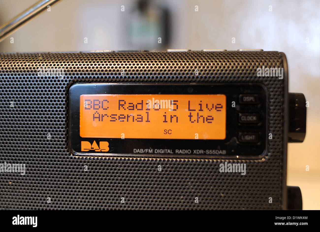 BBC Radio Five Live on a Sony digital DAB radio during FA Cup Football  Third Round Day Stock Photo - Alamy