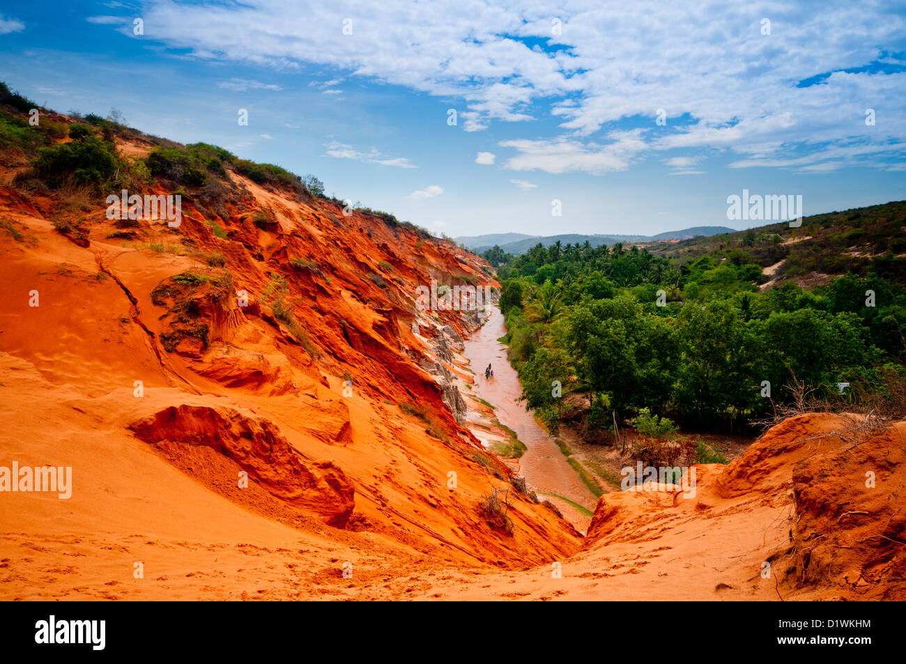 Red Sands of Fairy Springs, Mui Ne, Vietnam Stock Photo