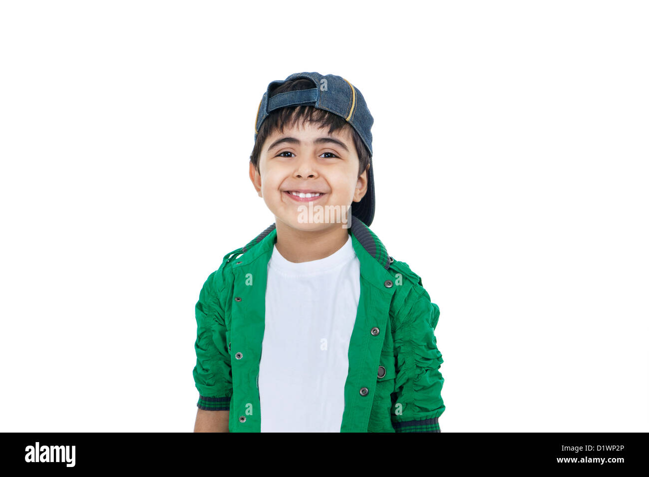 Portrait of smiling boy looking at camera Stock Photo - Alamy