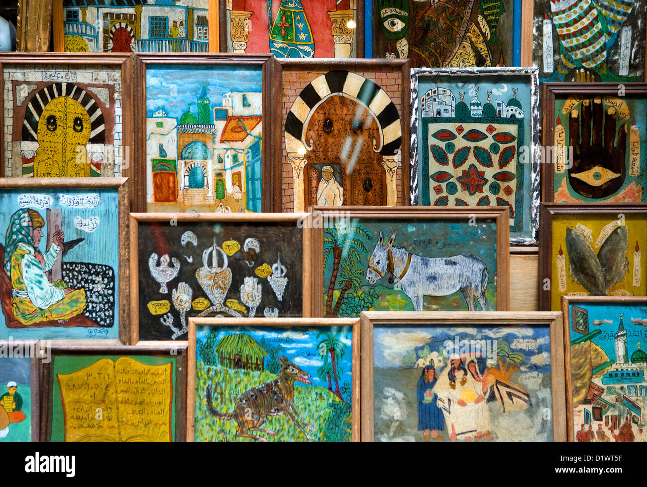 Tunisia, Tunis, handicrafts in the souk. Stock Photo