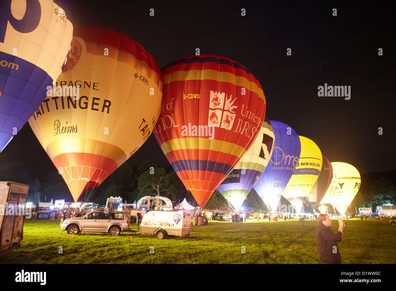 Bristol International Balloon Fiesta Night Glow Stock Photo Alamy