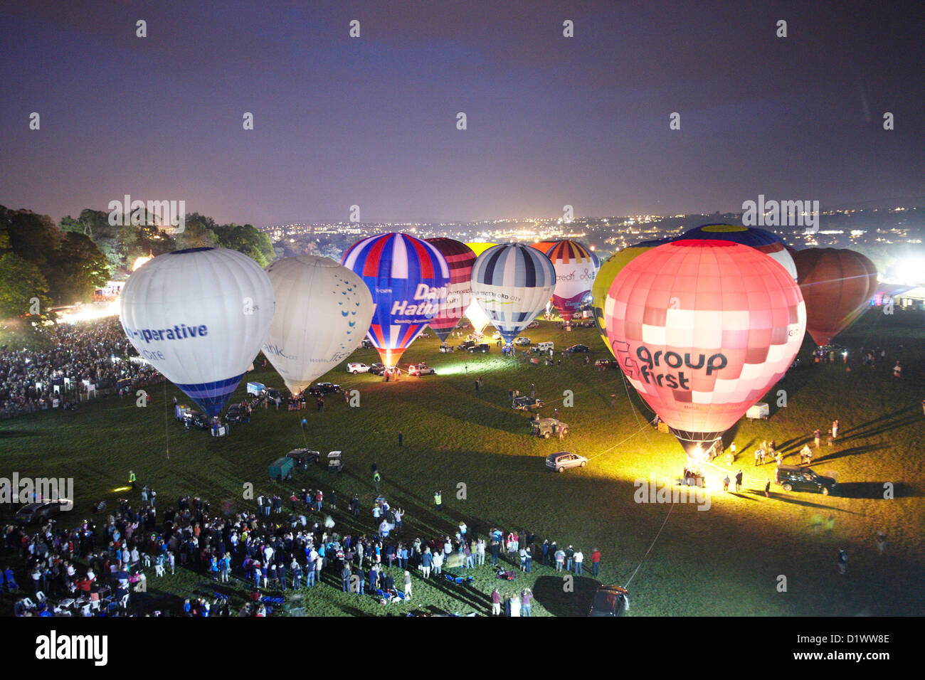 Bristol International Balloon Fiesta Night Glow Stock Photo Alamy