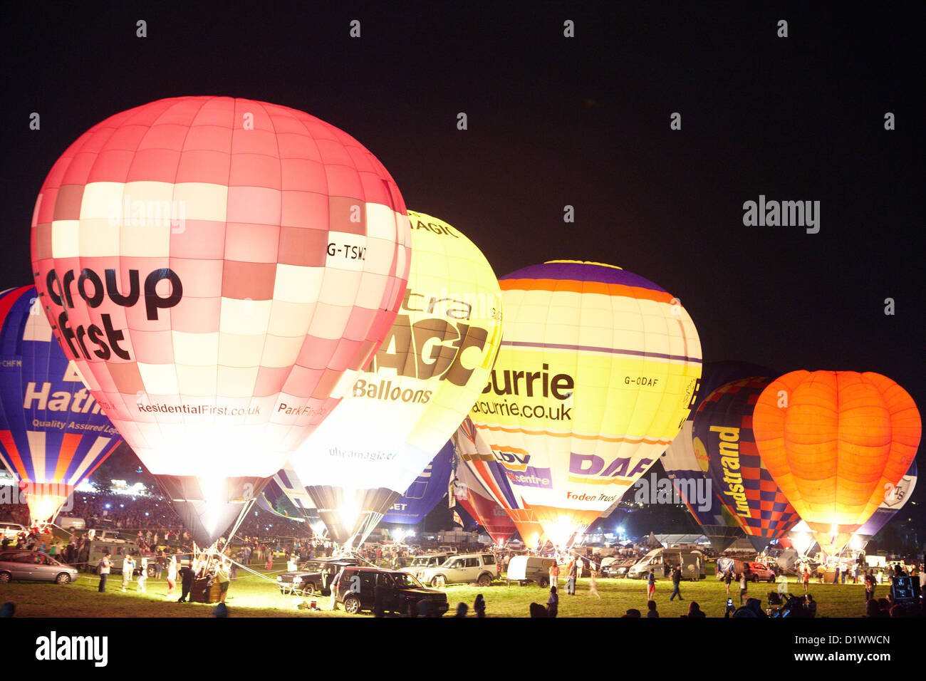 Bristol International Balloon Fiesta Night Glow Stock Photo Alamy
