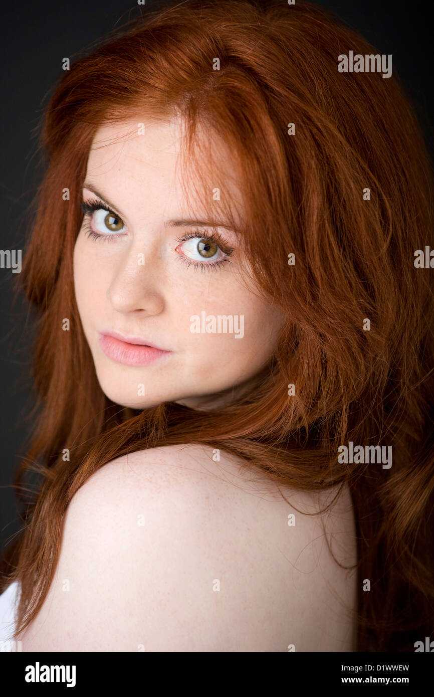 Portrait of a Scottish red haired girl with pale skin Stock Photo Alamy