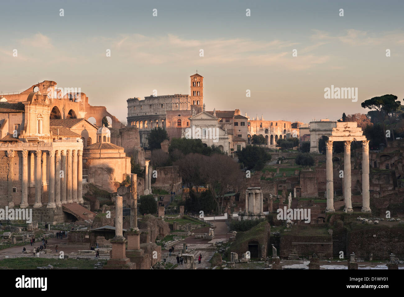 Roman forum in Rome Stock Photo