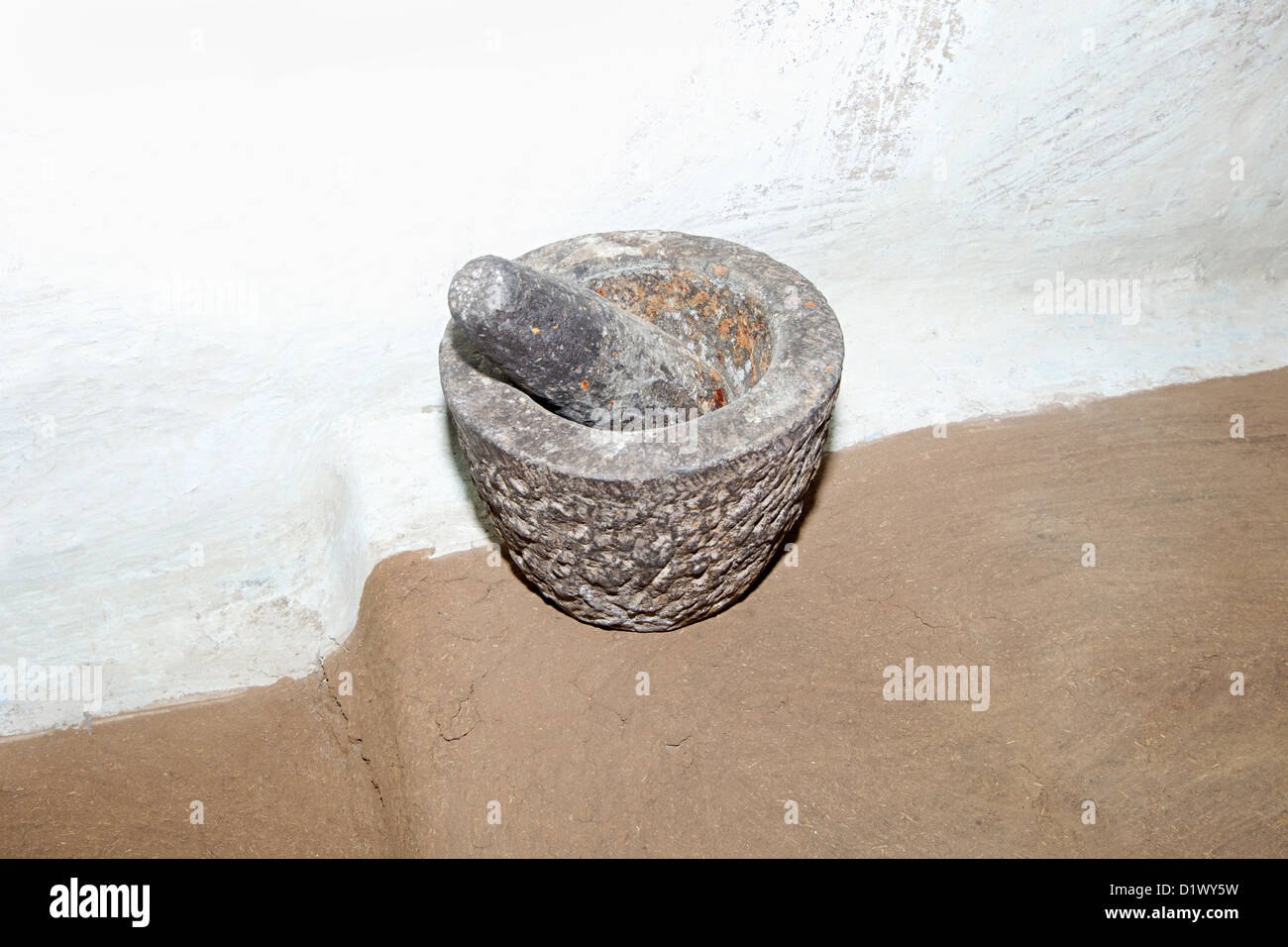 A traditional Indian mortar and pestle for pounding chatni and masalas  Stock Photo - Alamy