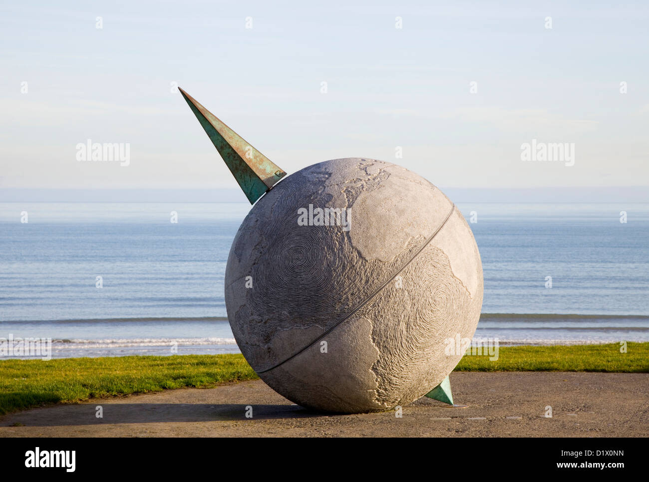 Southern Cross monument on Portmarnock beach, north County Dublin Stock Photo