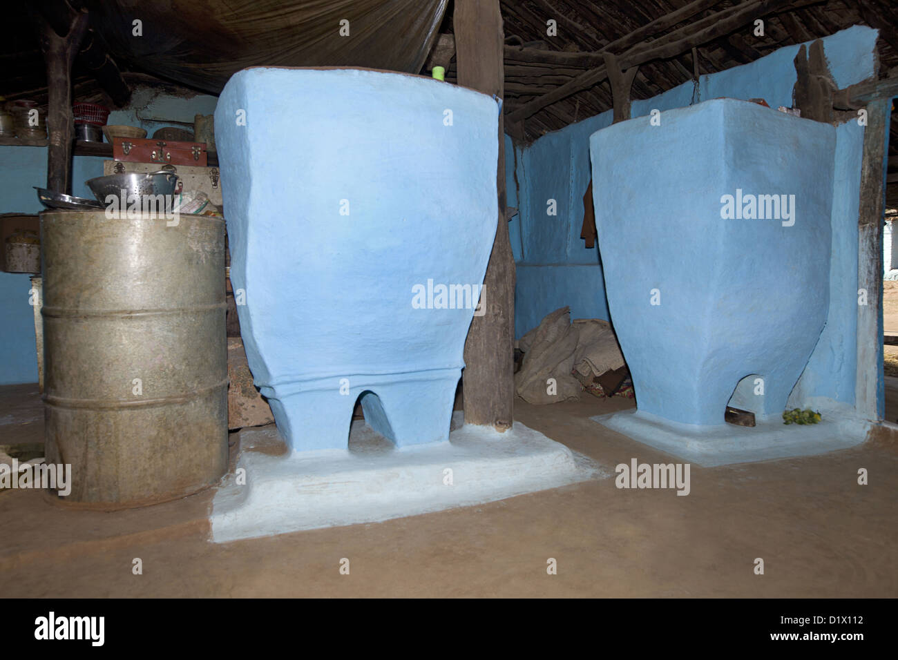 Grain Basket made of bamboo sticks, cow Dung and mud. Korku Tribe