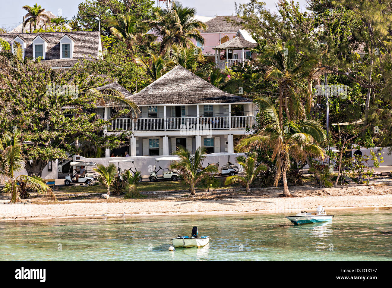 Homes in Dunmore Town, Harbour Island, The Bahamas Stock Photo Alamy