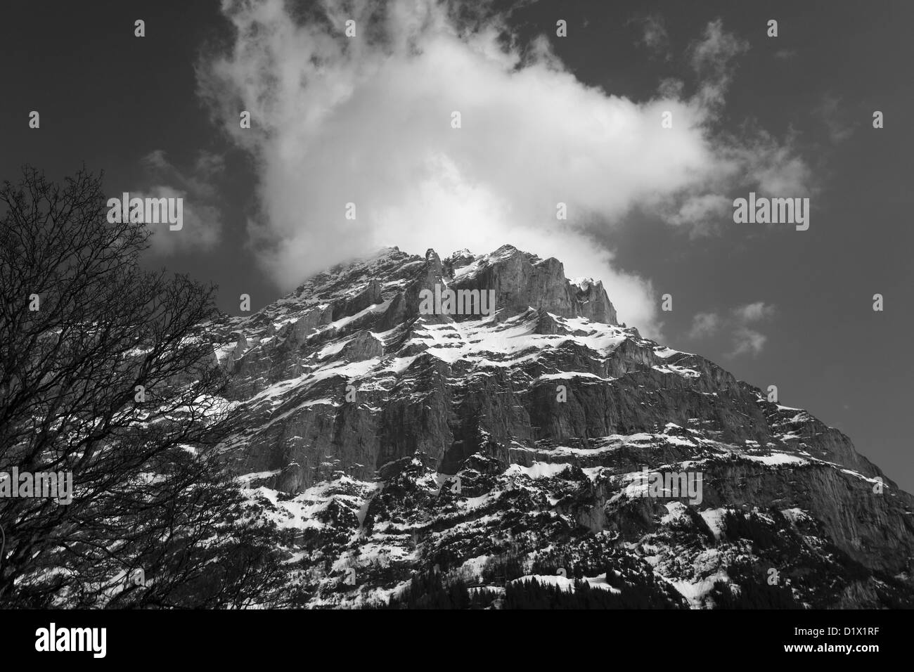 Mountain ranges of the alps Black and White Stock Photos & Images - Alamy