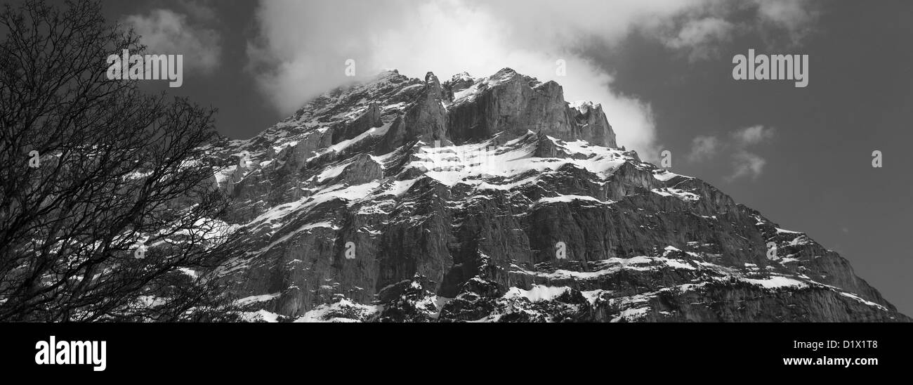 Mountain ranges of the alps Black and White Stock Photos & Images - Alamy